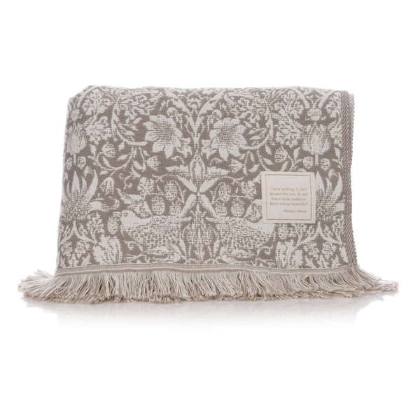 Grey William Morris Throw by Shruti