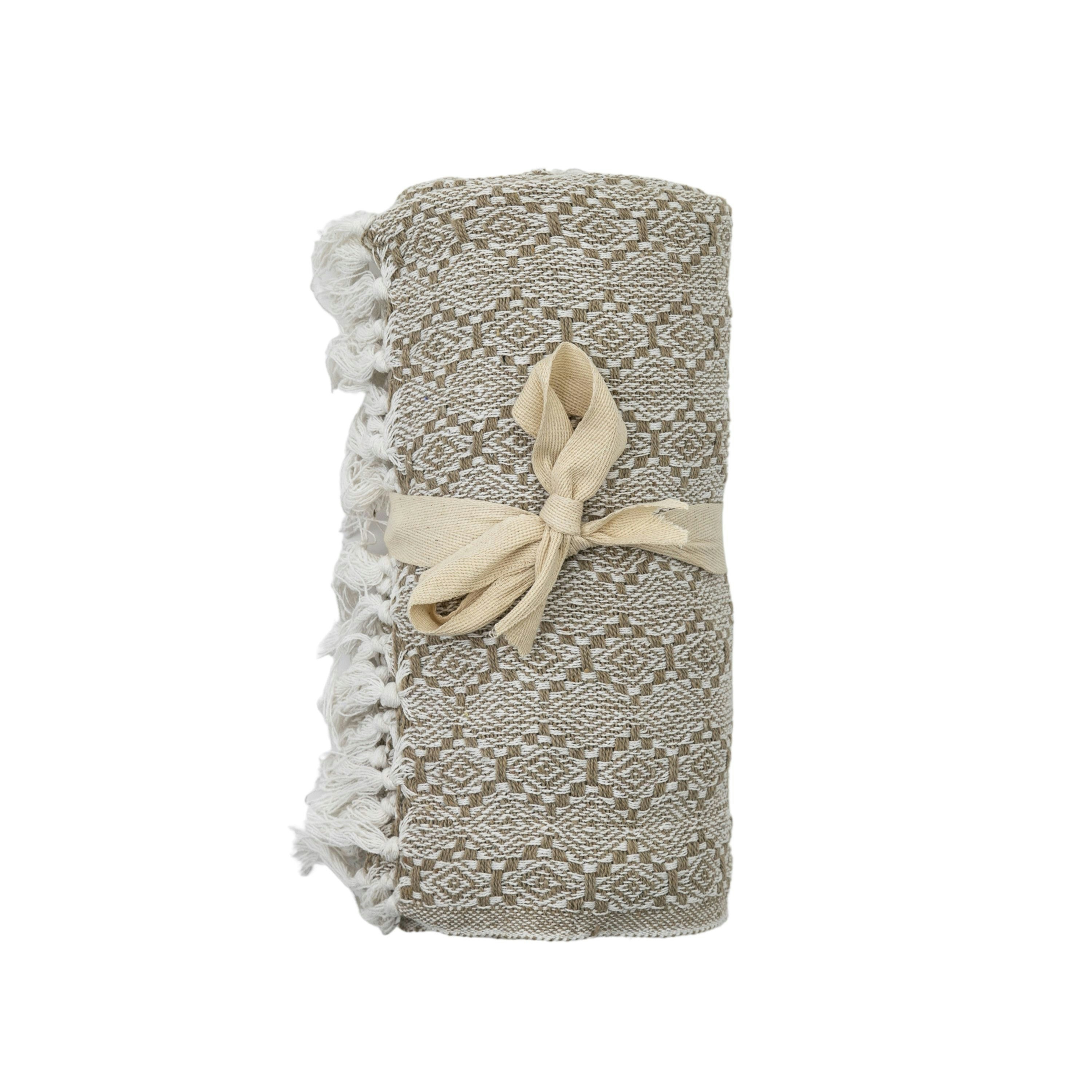Recycled Cotton Dia Throw Oatmeal by