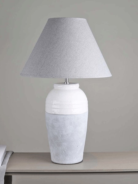 Iris Medium Ceramic Two Tone Lampbase And Shade by Biggie Best