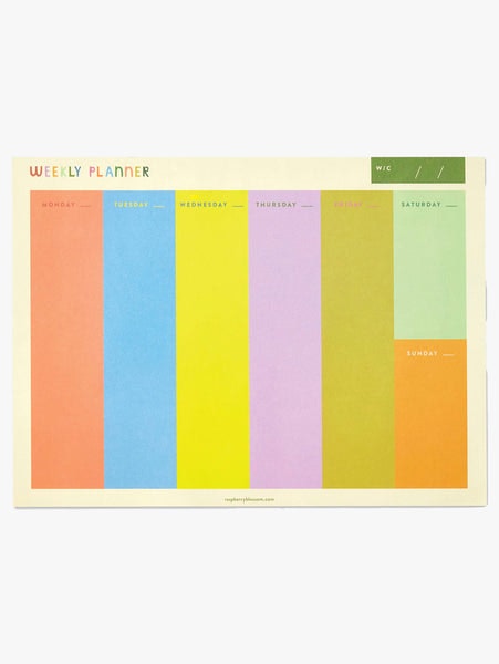 Rainbow Weekly Planner by Raspberry Blossom