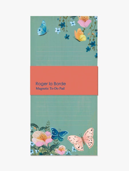 Dreamland Butterflies Magnetic Notepad by Roger la Borde