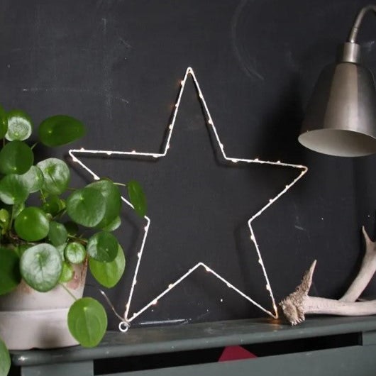 White Metal Led Star by Lightstyle London