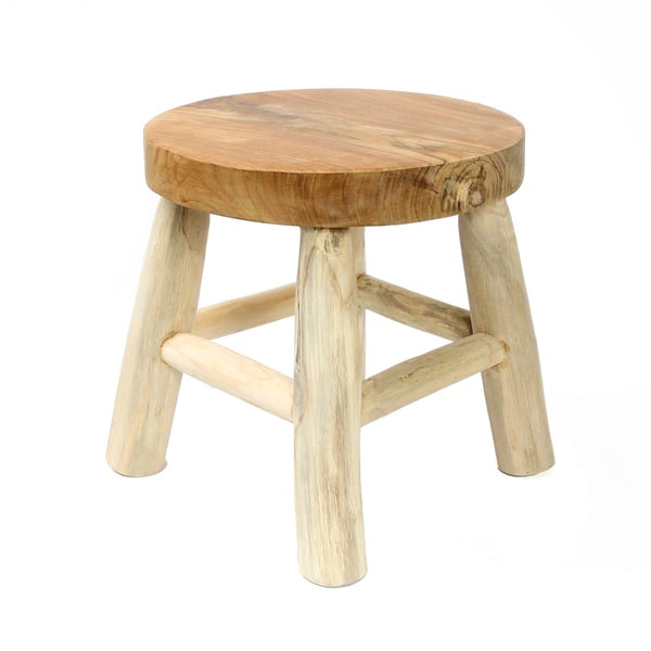 The Kedut Wooden Stool by Beldi Maison