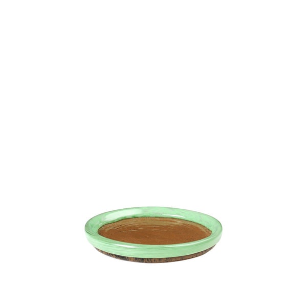 Hula Candle Plate | Turquoise & Caramel by Broste Copenhagen