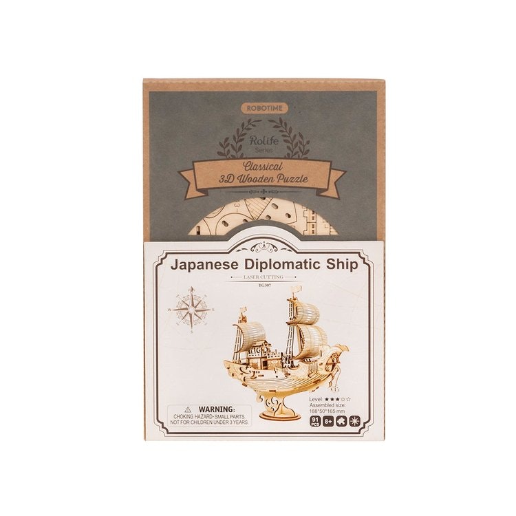 Japanese Diplomatic Ship 3D Puzzle by Robotime