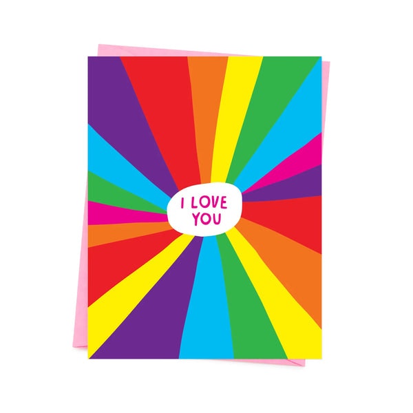 Rainbow I Love You Card by Ashkahn