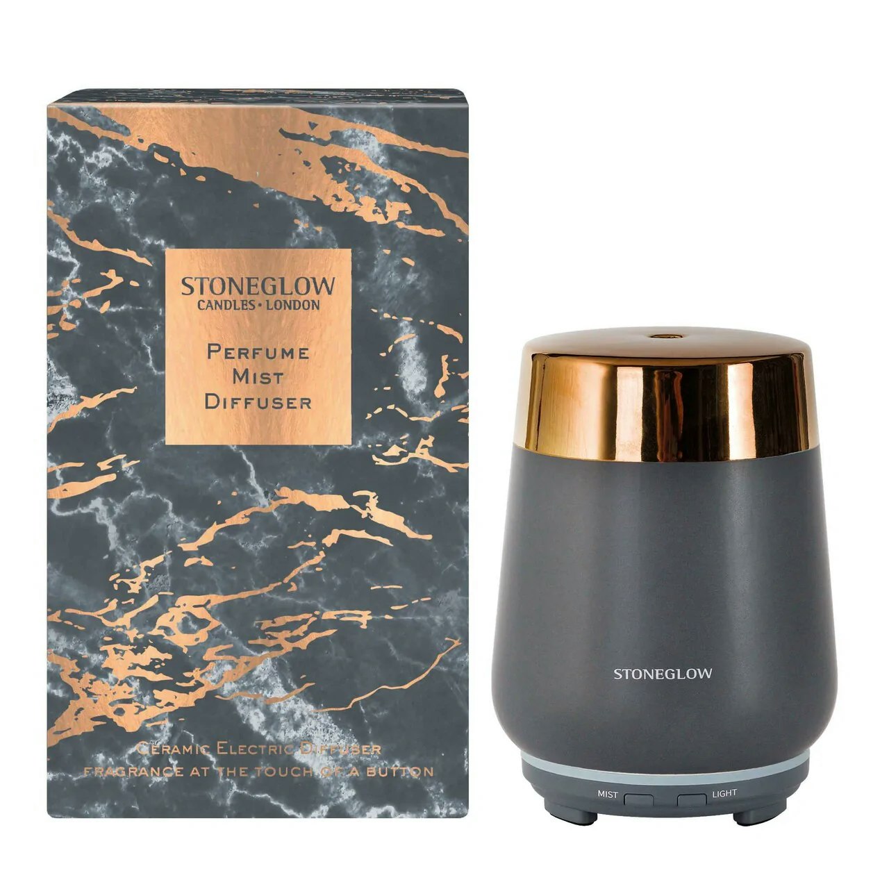 Luna - Perfume Mist Diffuser Grey/Copper by Stoneglow