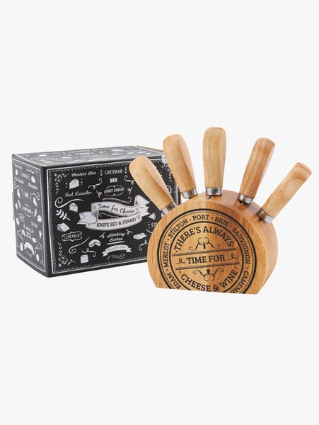 Cheese Knife Set And Stand by CGB Giftware
