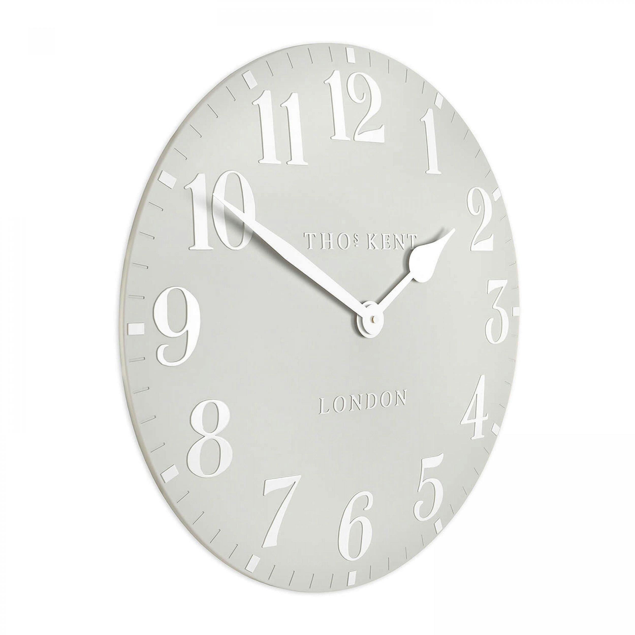 51cm Dove Grey Arabic Wall Clock by Thomas Kent