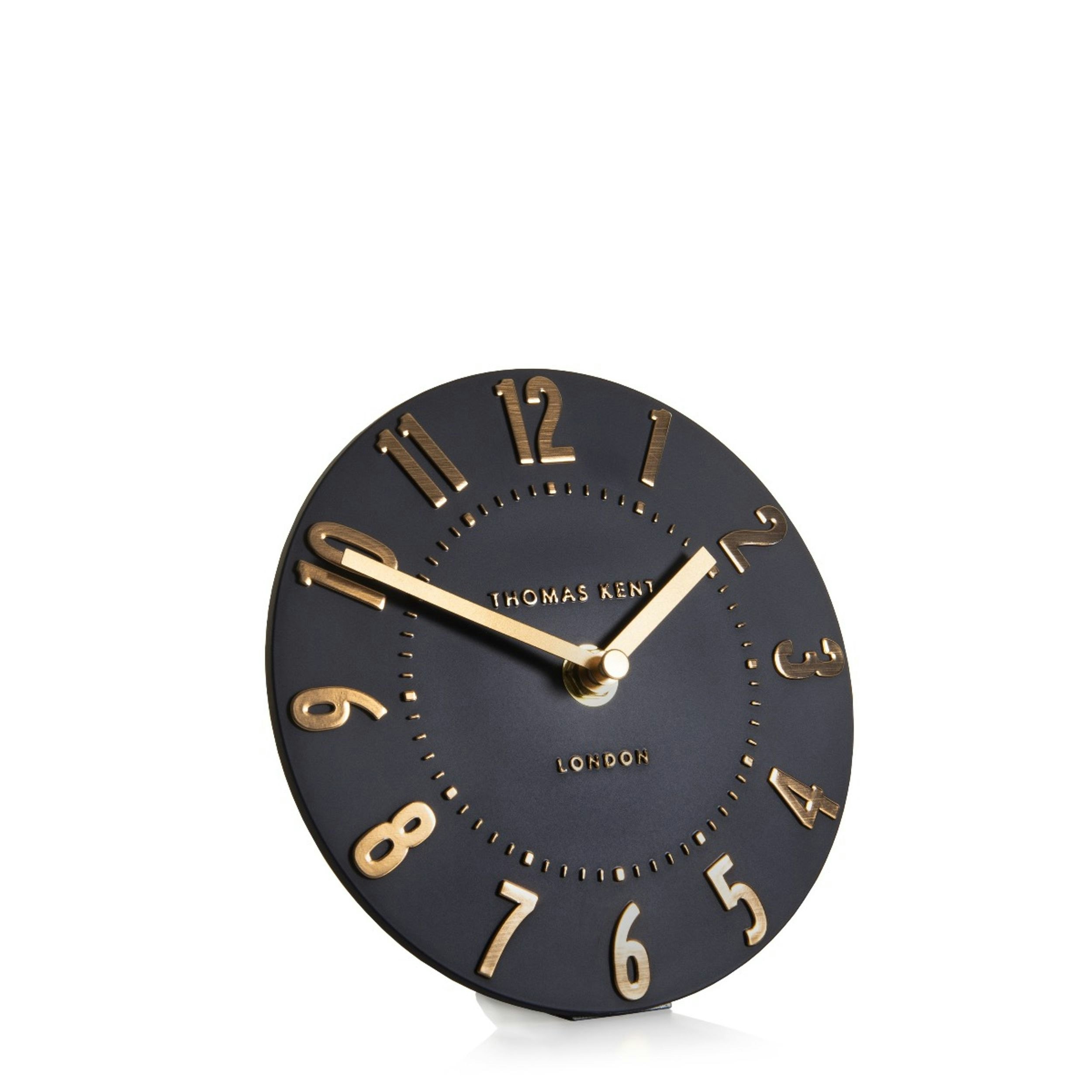 15cm Onyx Mulberry Mantel Clock by Thomas Kent