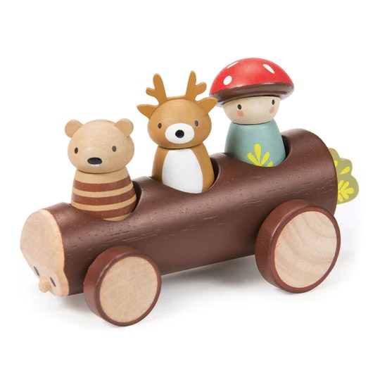 Wooden Timber Taxi Toy by Tender Leaf Toys