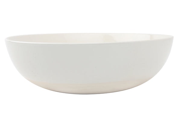 Shell Bisque Round Serving Bowl White by Canvas Home