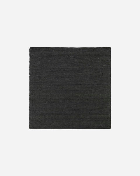 Rug, Hempi, Black (180x180cm) by House Doctor