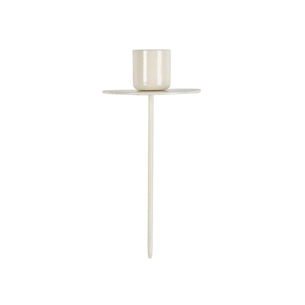 Cream Metal Spear Candle Holder For Bottles by TUSKcollection