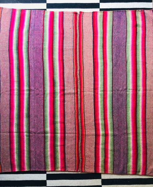 Peruvian Frazada Rug No.3 174x174cm by dickiebirdhomestore