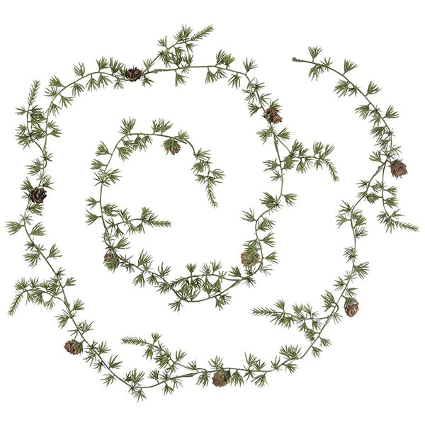 Faux Cedar Garland With Little Cones 180cm by TUSKcollection