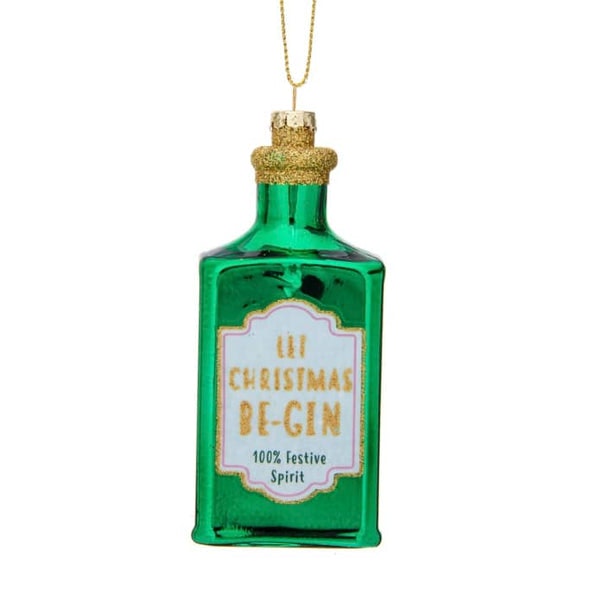 Let Christmas Be-gin Bauble by Sass & Belle