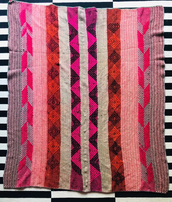 Peruvian Frazada Rug No.21 171x147cm by dickiebirdhomestore
