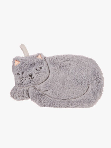 Grey Cat Hot Water Bottle by Sass & Belle