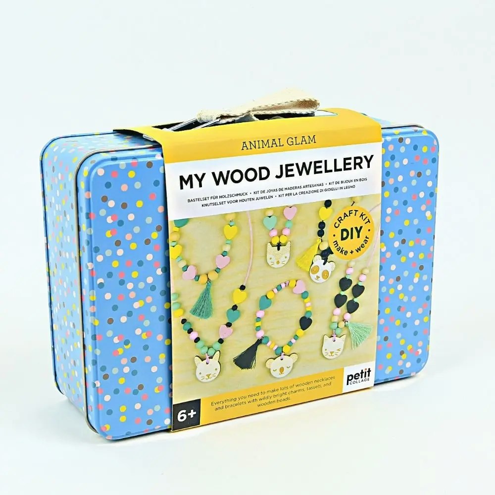 Animal Glam Wood Jewellery Craft Kit by PetitCollage