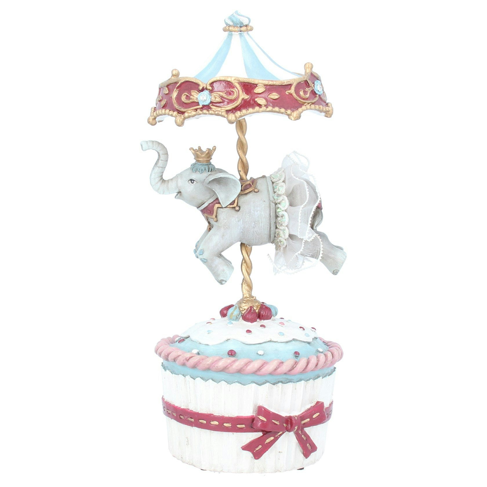 Vintage Elephant Circus Carousel Music Box by Gisela Graham