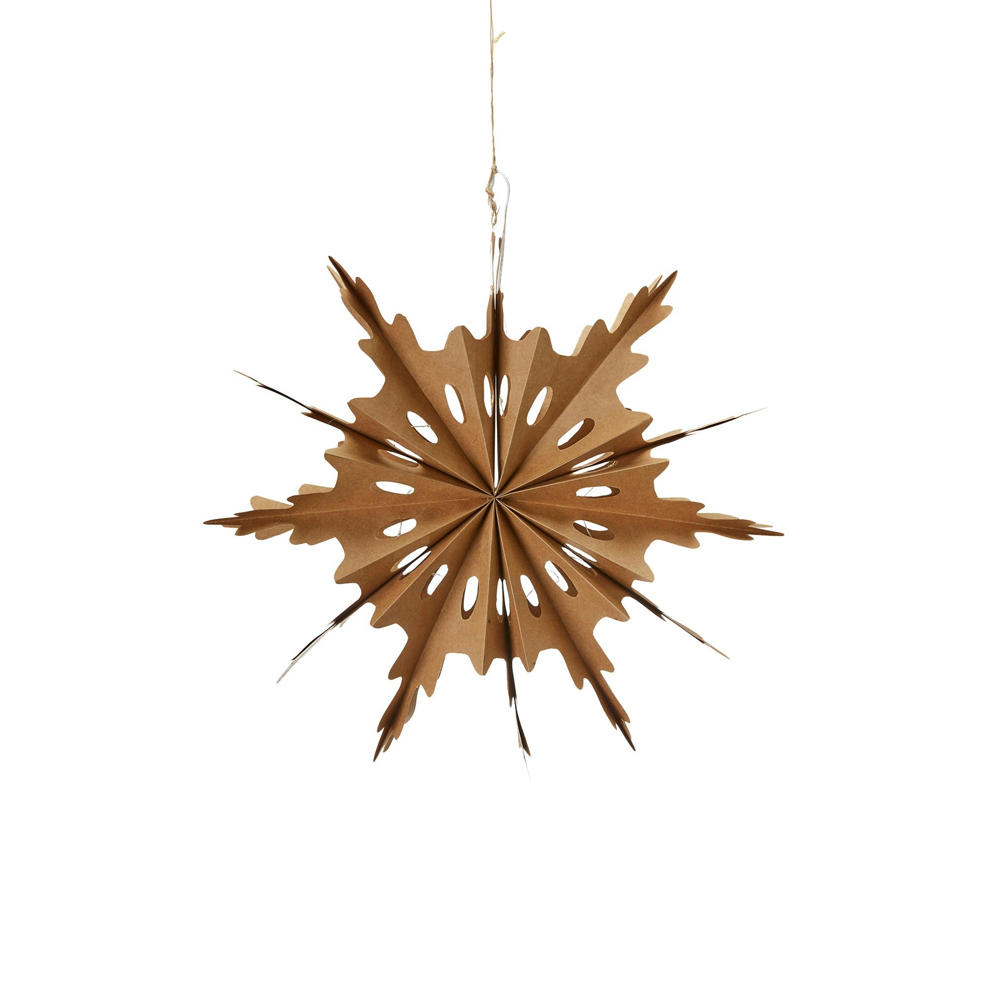 Medium Brown Paper Star Decoration by