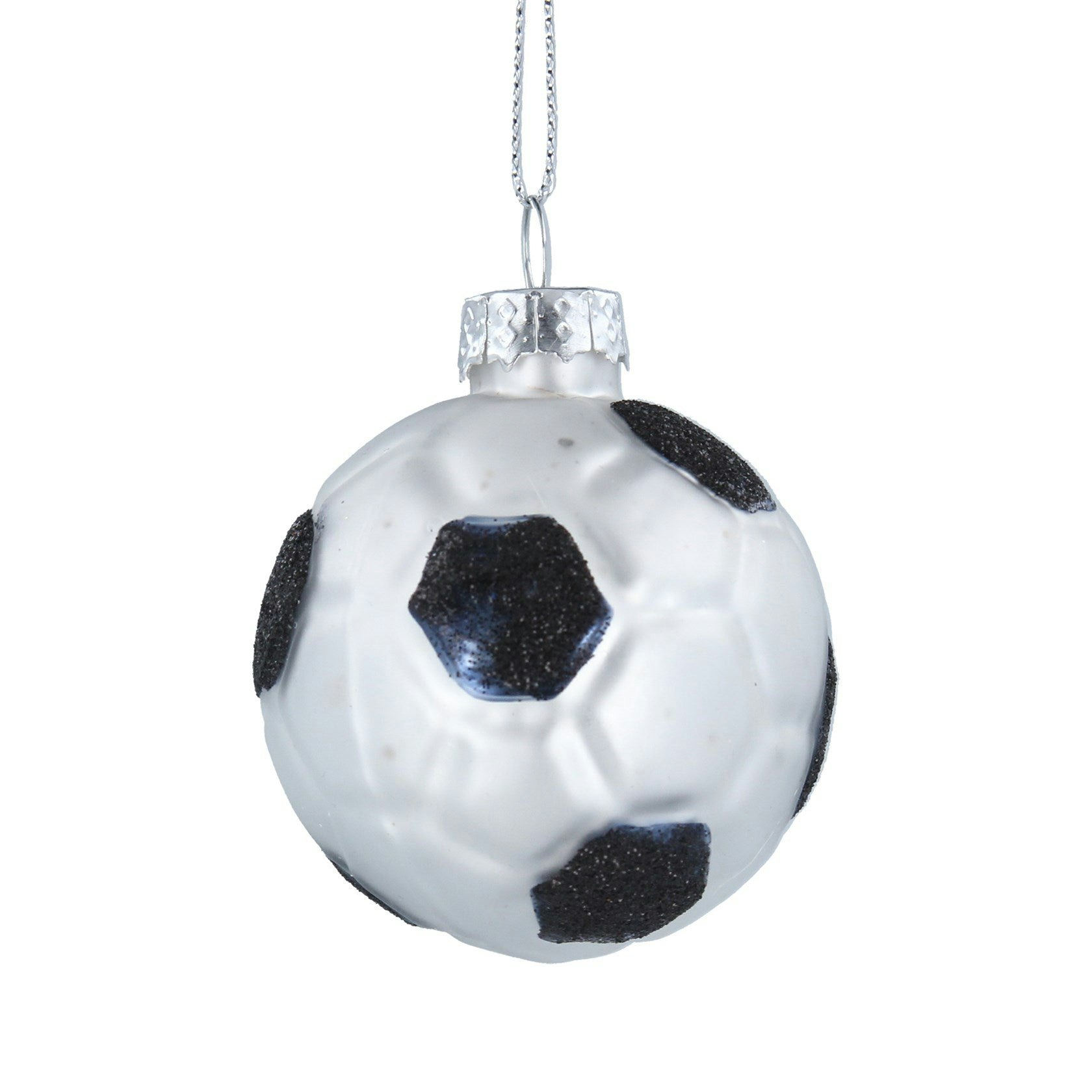 Glass Football Decoration by Gisela Graham