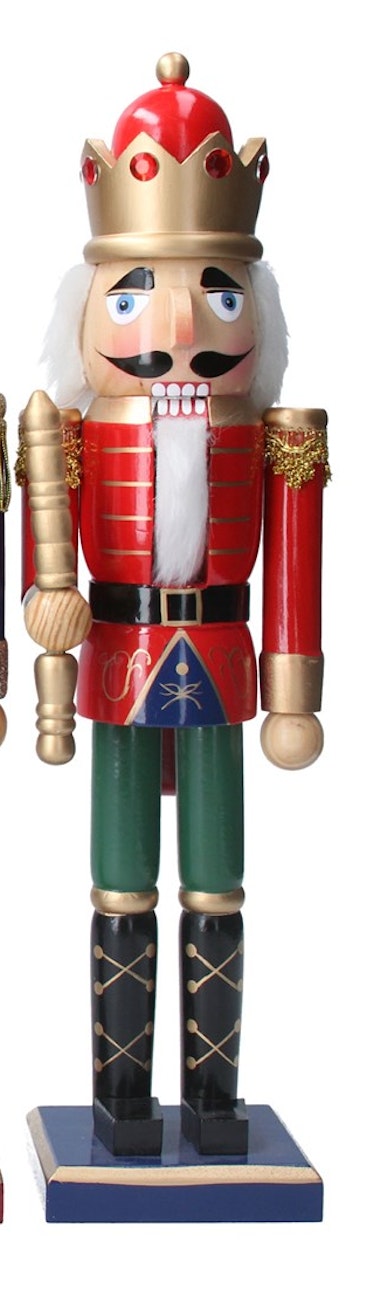 Coloured Wood Nutcracker Decoration by Gisela Graham