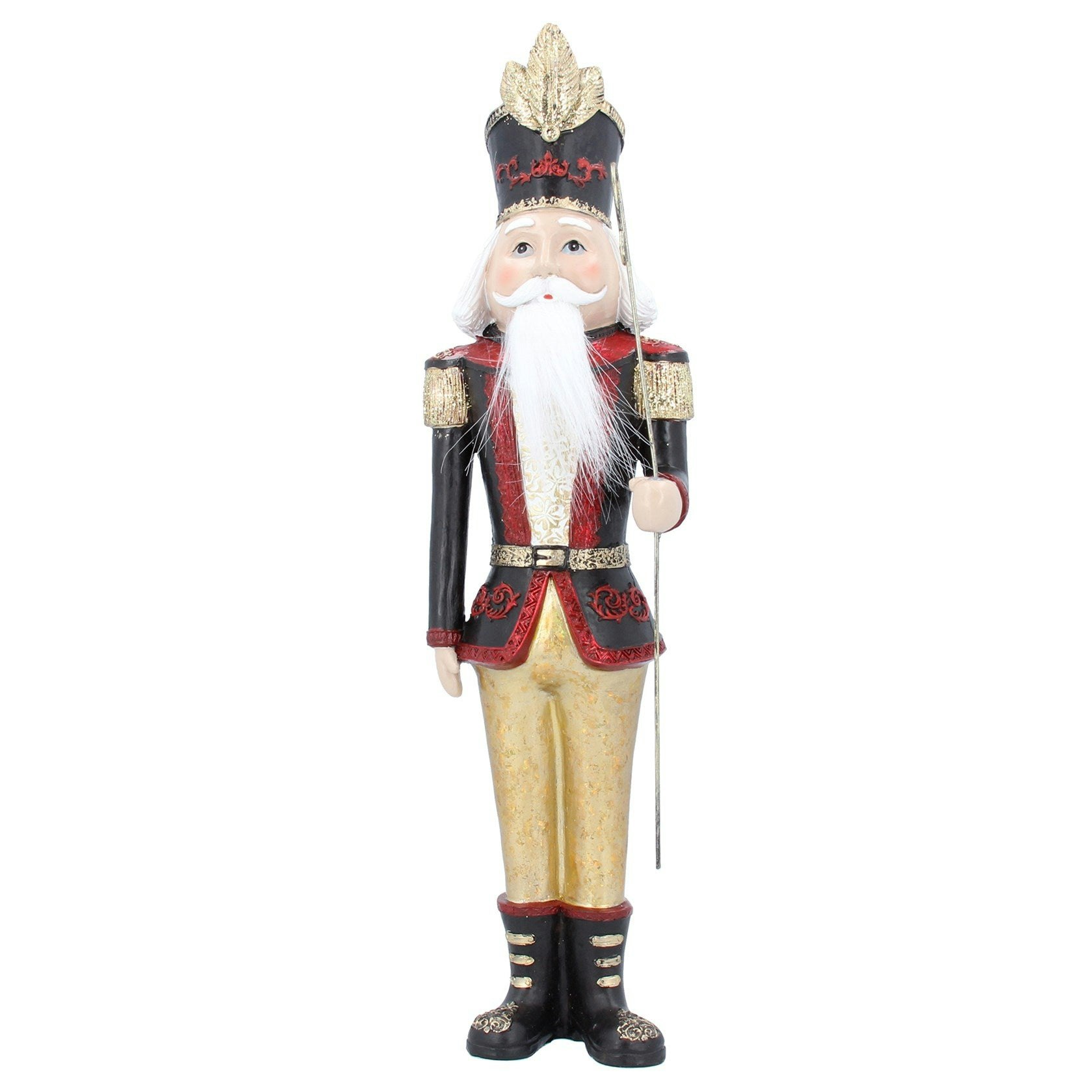 Large Red ,Green and Gold Resin Nutcracker by Gisela Graham