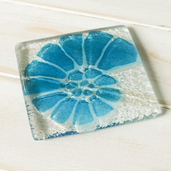 Handmade Glass Coaster - Ammonite by Distinctly Living
