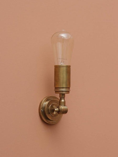 Single Brass Wall Lamp by Distinctly Living