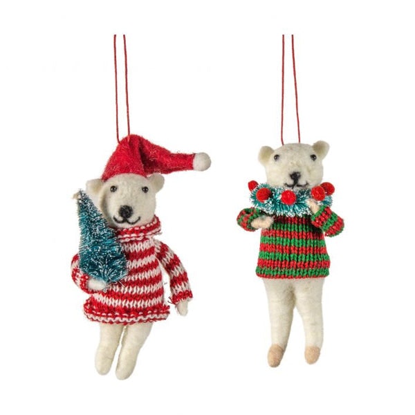 Polar Bear with Wreath by Distinctly Living