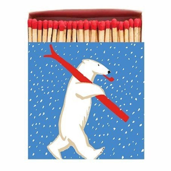 Skiing Polar Bear Matches by Archivist
