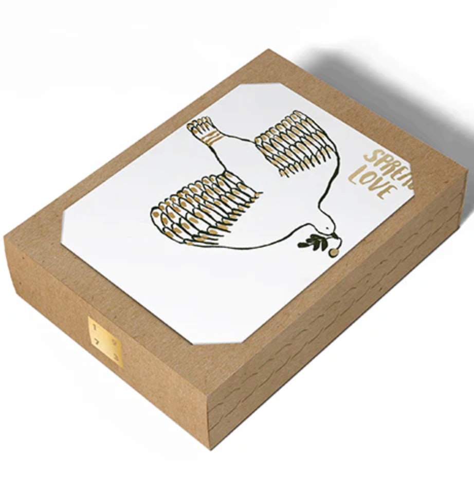 Egg Press Spread Love Bird Christmas Cards Pack Of 8 by 1973