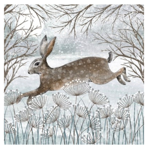 Frosty Field & Hare - Charity Rspca Christmas Cards (pack 6) by The Art File