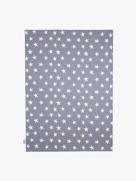 Organic Star Tea Towel -blue by Dexam