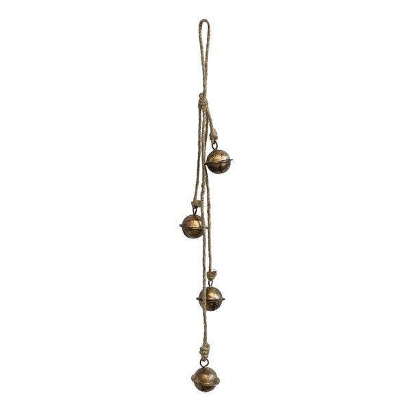 Gold Bells on Jute String by Chic Antique