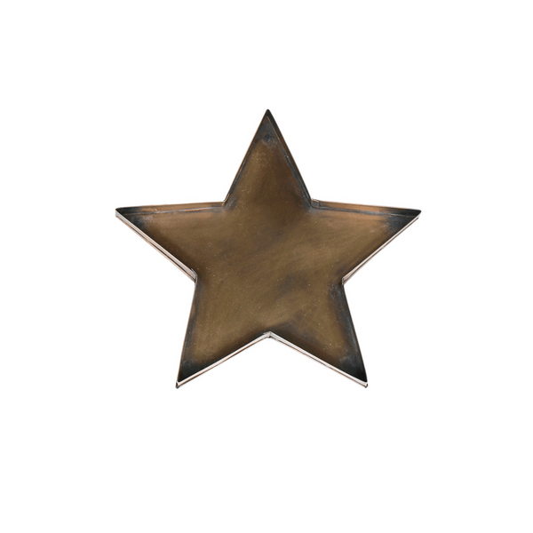 Brass Star Tray 22cm by Chic Antique