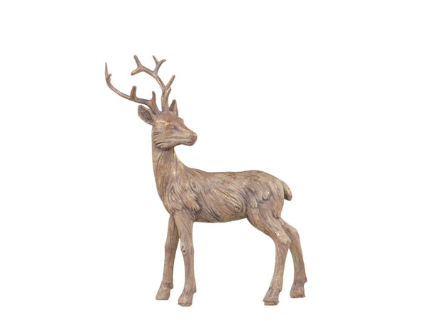 Antiqued Gold Stag Christmas Decoration by Chic Antique