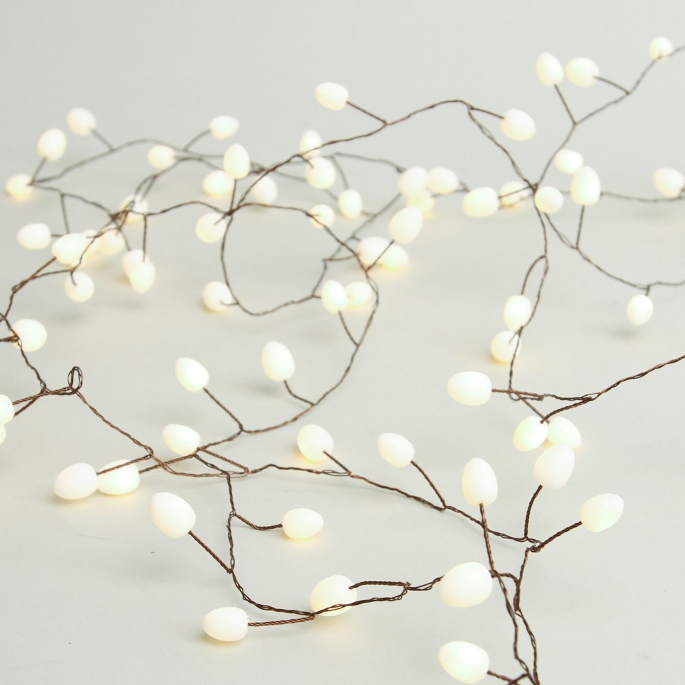 Opaque Glass Teardrop Lightchain by