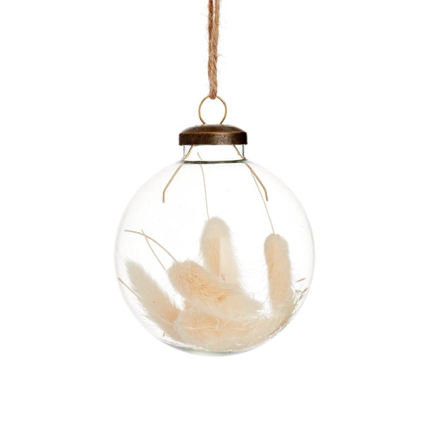 Dried Bunny Tail Filled Bauble by Sass & Belle
