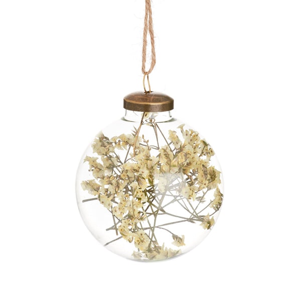 Dried Flower Filled Bauble by Sass & Belle