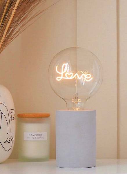 Love Led Text Table Lamp Light Bulb by Steepletone UK Ltd