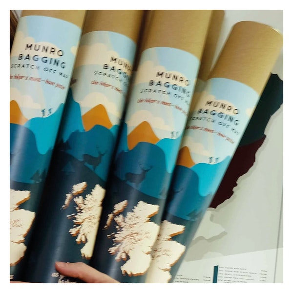 Munro Bagging - Scratch-off Map by Kristen Bruce
