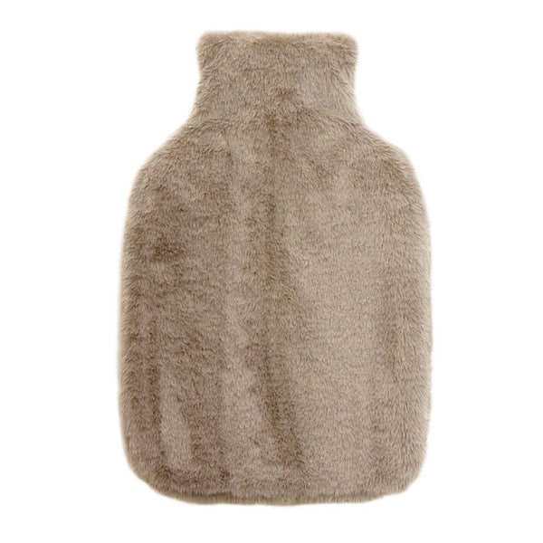 Faux Fur Hot Water Bottle In Sand by Tweedmill