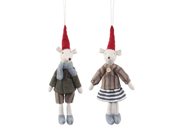 Felt Mice Christmas Decoration by Chic Antique
