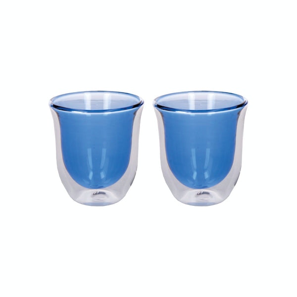 Double Walled Blue Coffee Glasses by Distinctly Living