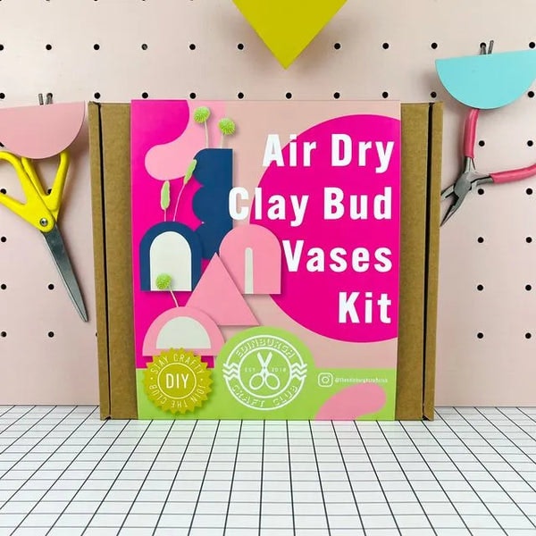Air Dry Clay Bud Vases Kit by Edinburgh Craft Club