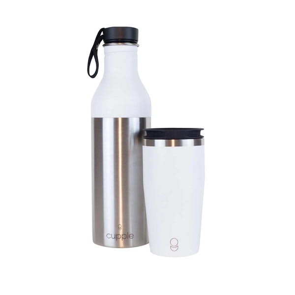 Chalk White Reuseable Bottle / Cup by CUPPLE
