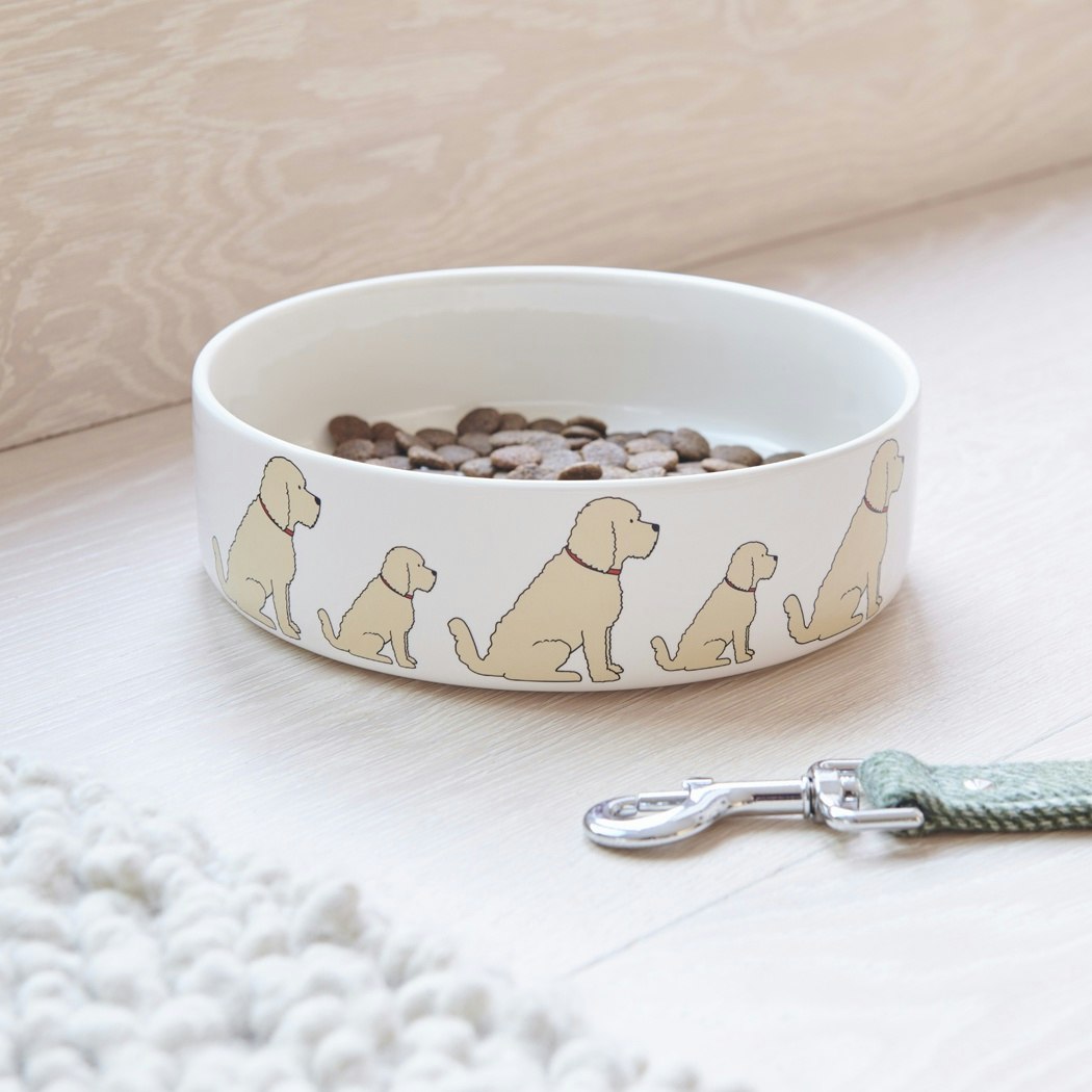 Large Apricot Cockapoo Dog Bowl by Sweet William designs